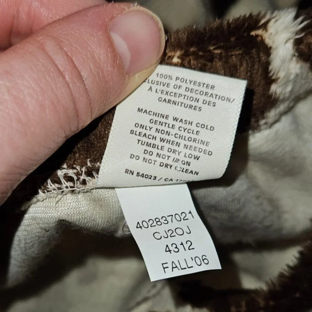 Old Navy Brown Cow Print SOFT Fleece Pants Baby Girl 0-3 Months Cowgirl Fringe